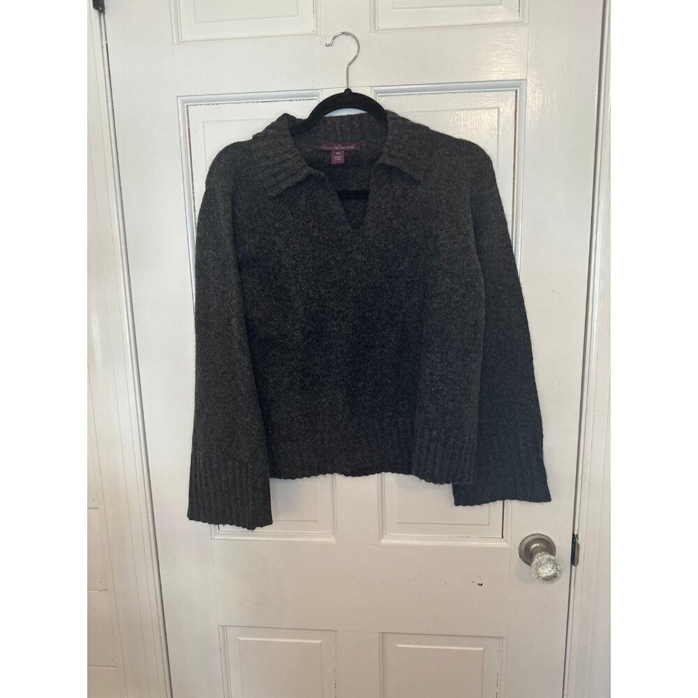 Gloria Vanderbilt Grey Collared Sweater size PS NWT - Picture 1 of 4